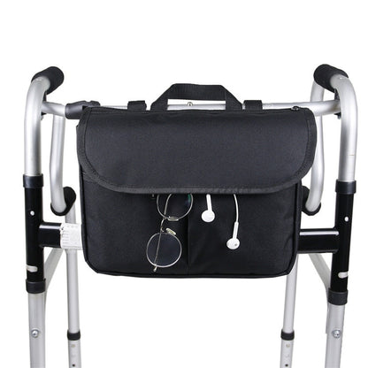 MTP-682 Hanging Wheelchair Storage Bag Rehabilitation Walking Bike Storage Bag, MTP-682 Black