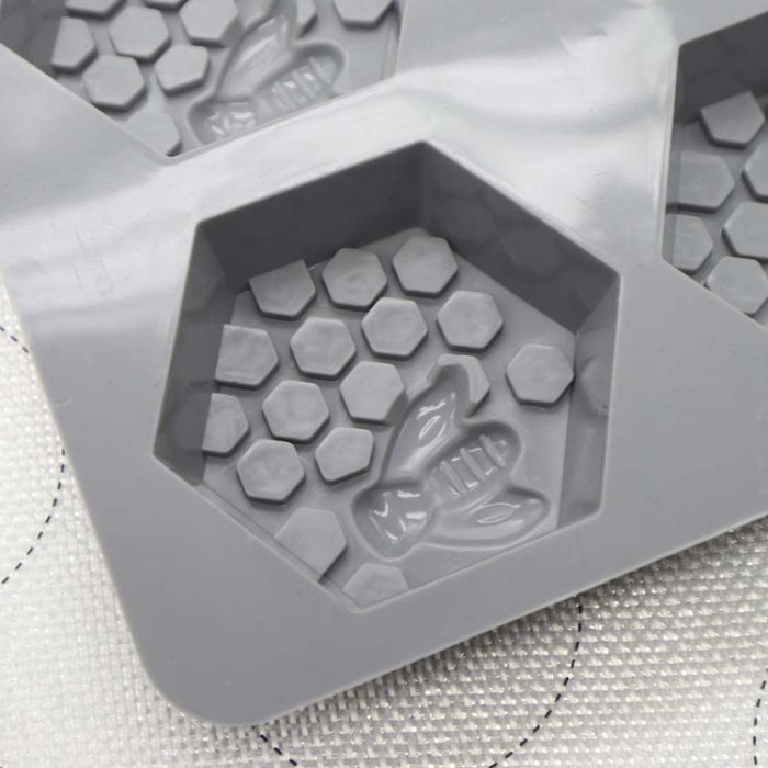 2 PCS 6 Grid Honeycomb Bee Silicone Handmade Soap Mould Chocolate Mooncake Mould