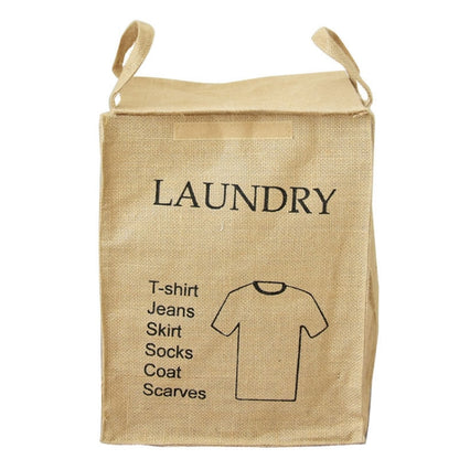 Jute Storage Box Fabric Dirty Clothes Basket Miscellaneous Sorting Storage Bag, Men Shirt, Milk Carton, Cans, Coke Bottle, Women T-shirt