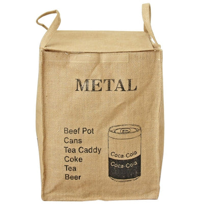 Jute Storage Box Fabric Dirty Clothes Basket Miscellaneous Sorting Storage Bag, Men Shirt, Milk Carton, Cans, Coke Bottle, Women T-shirt