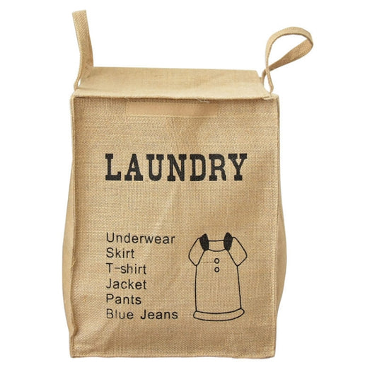 Jute Storage Box Fabric Dirty Clothes Basket Miscellaneous Sorting Storage Bag, Women T-shirt, Men Shirt, Milk Carton, Cans, Coke Bottle