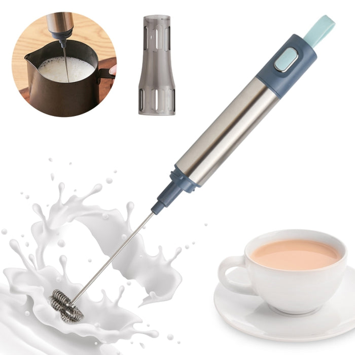 304 Stainless Steel Hand-held Electric Milk Foamer Coffee Utensil