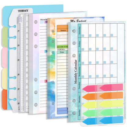 A6 6 Hole Budget Book Loose-leaf Replacement Core Handbook Insert,Spec: