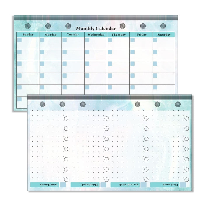 A6 6 Hole Budget Book Loose-leaf Replacement Core Handbook Insert,Spec: