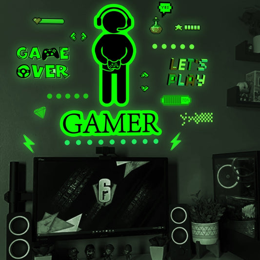 ZSG201 Gamepad Luminous Sticker Living Room Bedroom Self-adhesive Luminous Decorative Wall Sticker, Color: