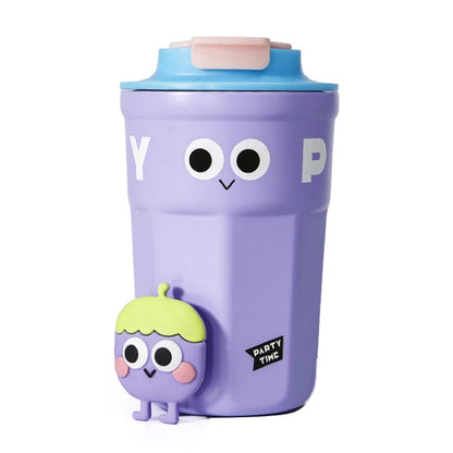 Cartoon Thermal Insulation Cup 316 Stainless Steel Coffee Mug Water Cup, Capacity:, 400ml White, 400ml Purple, 400ml Pink, 400ml Light Green