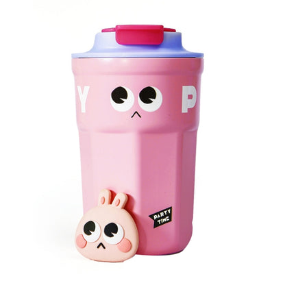 Cartoon Thermal Insulation Cup 316 Stainless Steel Coffee Mug Water Cup, Capacity:, 400ml White, 400ml Purple, 400ml Pink, 400ml Light Green