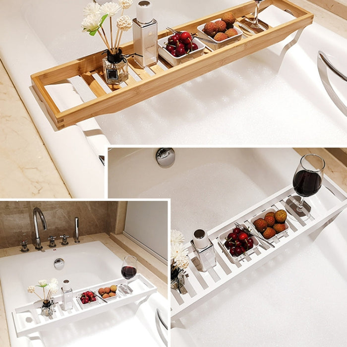 Bamboo Non-slip Bathtub Shelf Multifunctional Soaking Shelf