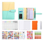 A6 YMX-012 PU Leather Budget Binder Notebook Macaron Color Matching Handbook, Macaron Color (Orange+Brown), Macaron Color (Yellow+Light Green), Macaron Color (Pink+Blue), Macaron Color (White+Black), Macaron Color (Khaki+Pink), Macaron Color (Blue+Purple)