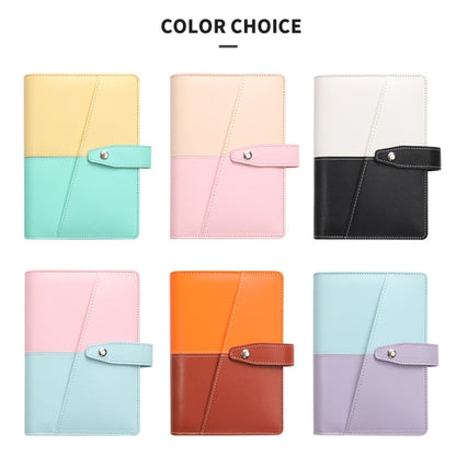 A6 YMX-012 PU Leather Budget Binder Notebook Macaron Color Matching Handbook, Macaron Color (Orange+Brown), Macaron Color (Yellow+Light Green), Macaron Color (Pink+Blue), Macaron Color (White+Black), Macaron Color (Khaki+Pink), Macaron Color (Blue+Purple)