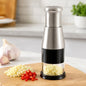 Press Kitchen Cutter Garlic Onion Pat Knife, Stainless Steel Black, Plating Silver, Plating White