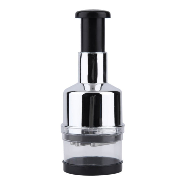 Press Kitchen Cutter Garlic Onion Pat Knife, Stainless Steel Black, Plating Silver, Plating White