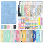 A6 Crocodile Pattern PU Leather Loose-Leaf Binder Budget Notebook Cash Envelope Organizer, Crocodile Pattern (Bean Green), Crocodile Pattern (Warm White), Crocodile Pattern (Pink), Crocodile Pattern (Glaze Blue), Crocodile Pattern (Rock Gray)