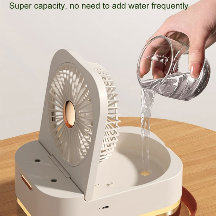 2.5L Dual Spray Humidifying Fan with Ambient Light Aroma Diffuser