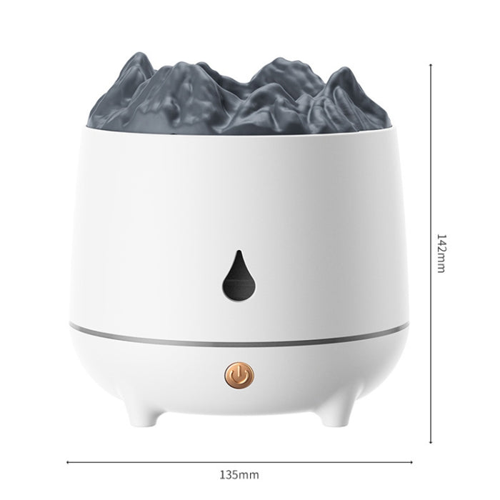 HS01 Simulation Flame Humidifier Home Aromatherapy Machine With Night Light