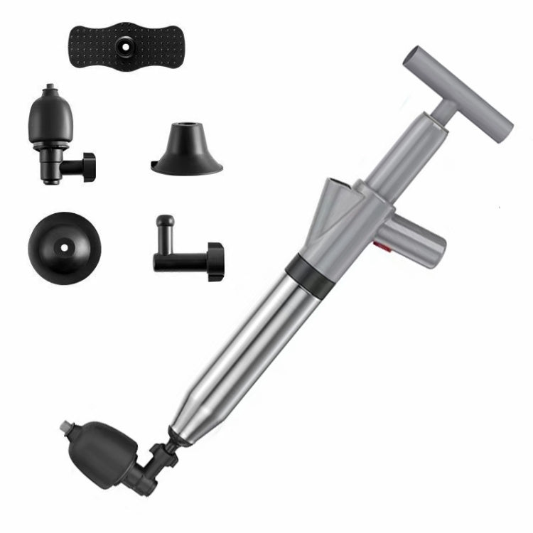 Toilet Pipe Dredger Toilet Sewer Floor Drain Clogged Household High Pressure Pneumatic Tool, HX28 (Gray), HX28 (Black), HX28 (Green), HX28 (White)