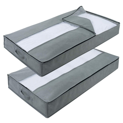 Non-Woven Quilt Storage Bag Home Dustproof Finishing Bag Moving Packing Bag 100 x 50 x 15cm, Light Gray, Deep Gray, Black
