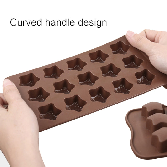 2pcs Silicone Chocolate Mold Jelly Christmas Candy Cake Mould, Style: