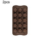 2pcs Silicone Chocolate Mold Jelly Christmas Candy Cake Mould, Style:, Gift Box, Shell, Star, Heart To Heart