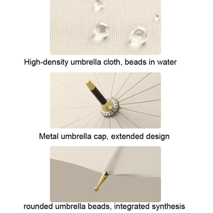 16 Bone Automatic Long Handle Double Sunny And Rain Dual Use Umbrella, With Waterproof Cover Beige, With Waterproof Cover Black, With Waterproof Cover Purple, With Waterproof Cover Green, With Waterproof Cover White, With Waterproof Cover Matcha       ...