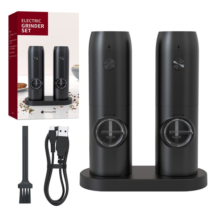 Electric Automatic Salt And Pepper Grinder Set With Charging Base