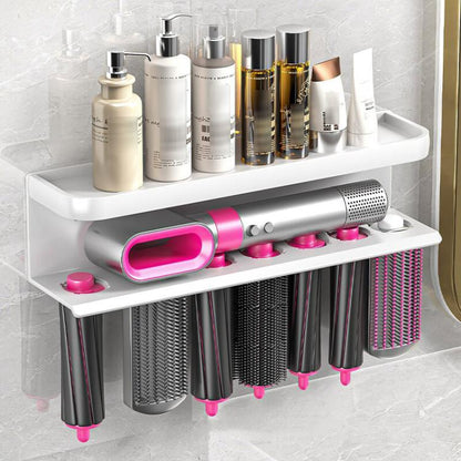 For Dyson Airwrap Wall-Mounted Shelf Storage Rack, A Type Black Gold, B Type Black Gold, A Type Black, B Type Black, C Type Flip Down, C Type Flip Up
