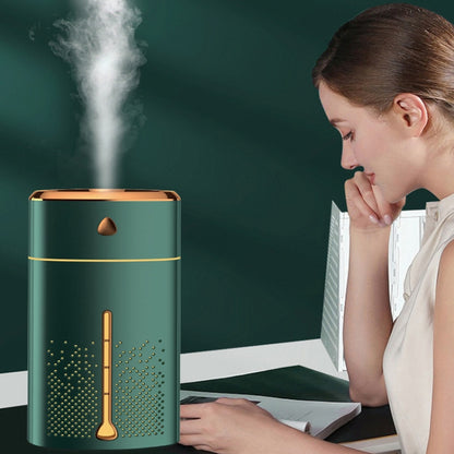 Silent USB Plug-In Silver Ion Purifying Humidifier Household Night Light Atomizer, Electroplated White, Electroplated Green, White, Green, Duck
