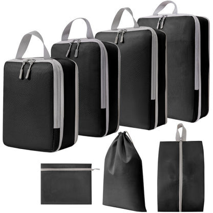 7 In 1  Compression Packing Cubes Expandable Travel Bags Luggage Organizer, 7 In 1
