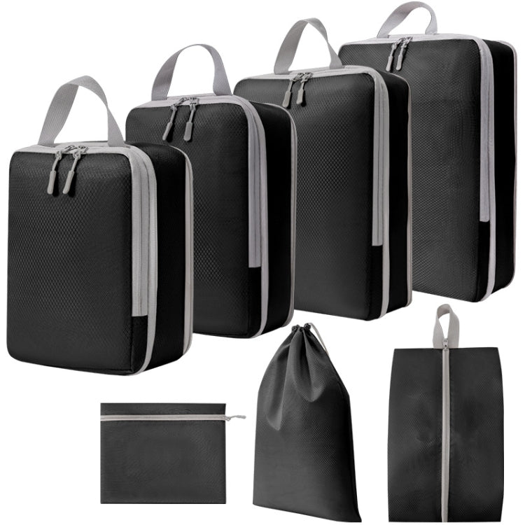 7 In 1  Compression Packing Cubes Expandable Travel Bags Luggage Organizer, 7 In 1