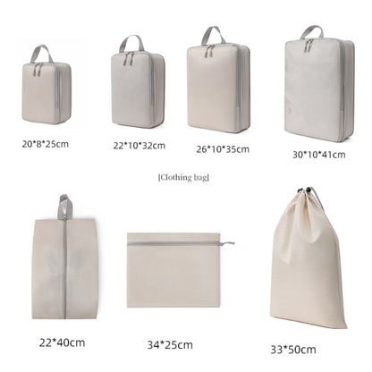 7 In 1  Compression Packing Cubes Expandable Travel Bags Luggage Organizer, 7 In 1