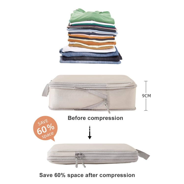 7 In 1  Compression Packing Cubes Expandable Travel Bags Luggage Organizer, 7 In 1