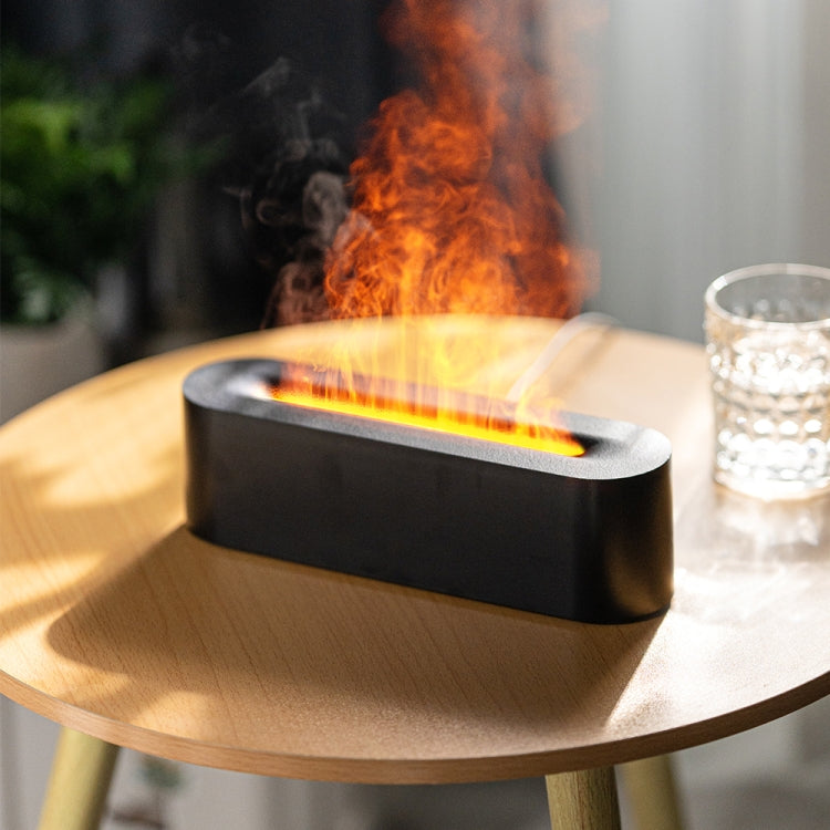DQ709 Flame Aromatherapy Diffuser Quiet USB Air Humidifier, DQ709 Black, DQ709 White