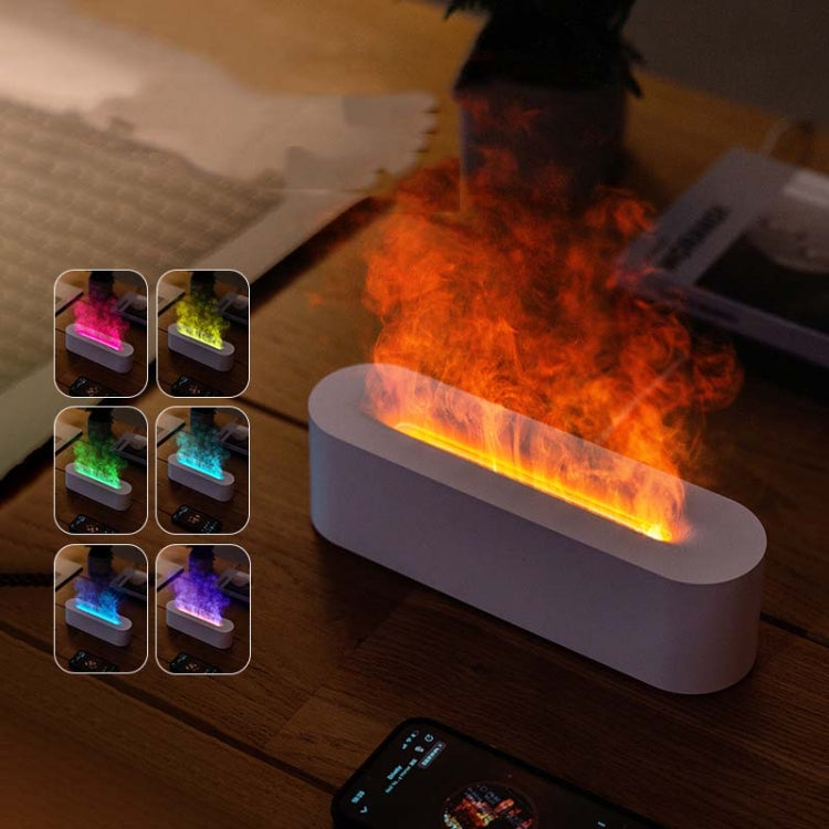 DQ709 Flame Aromatherapy Diffuser Quiet USB Air Humidifier, DQ709 Black, DQ709 White