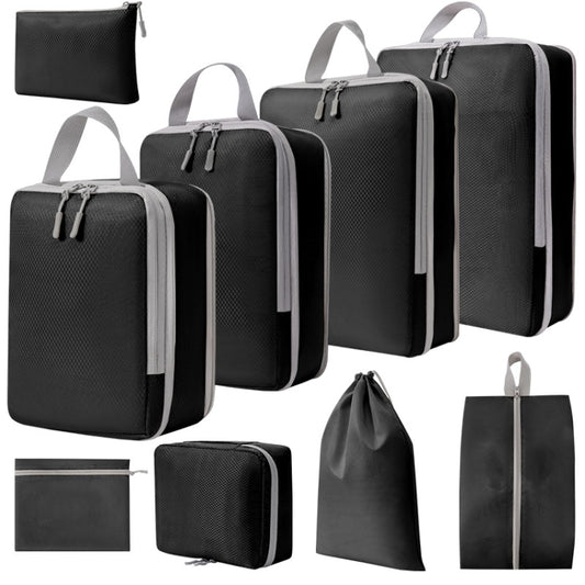 9 In 1  Compression Packing Cubes Expandable Travel Bags Luggage Organizer