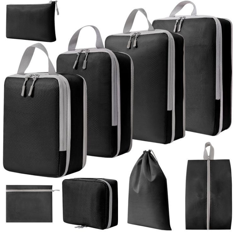 9 In 1  Compression Packing Cubes Expandable Travel Bags Luggage Organizer, 9 In 1