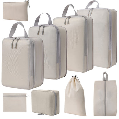 9 In 1  Compression Packing Cubes Expandable Travel Bags Luggage Organizer, 9 In 1