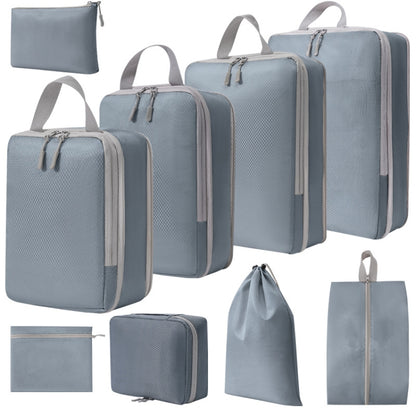 9 In 1  Compression Packing Cubes Expandable Travel Bags Luggage Organizer, 9 In 1