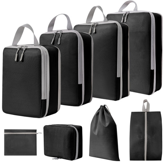 8 In 1  Compression Packing Cubes Expandable Travel Bags Luggage Organizer