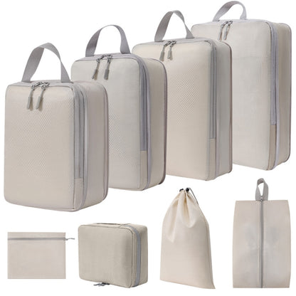8 In 1  Compression Packing Cubes Expandable Travel Bags Luggage Organizer, 8 In 1
