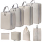 8 In 1  Compression Packing Cubes Expandable Travel Bags Luggage Organizer, 8 In 1