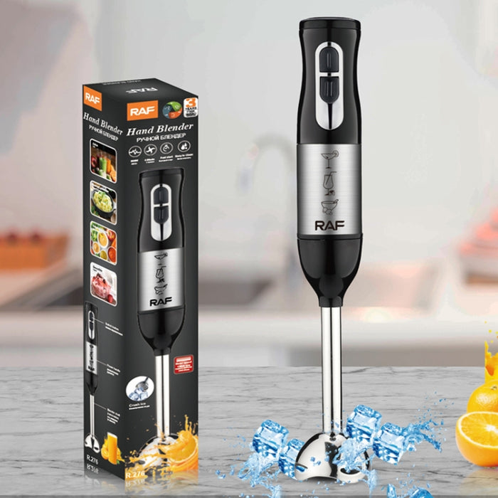 RAF 700W 4-blade Handheld Electric Blender Stainless Steel Food Cooking Stick EU Plug