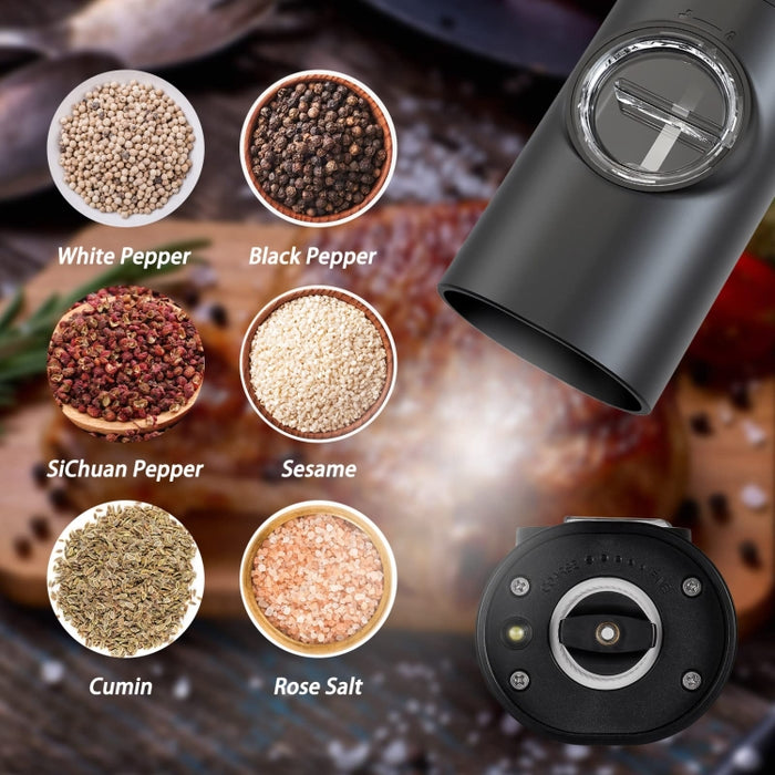 Electric Automatic Salt and Pepper Grinder Set Battery Powered