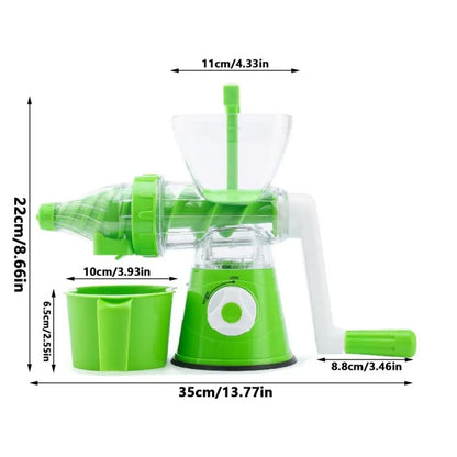 Hand Juicer Small Portable Food Processor Juice Vegetable Squeezer, Blue, Green, Red