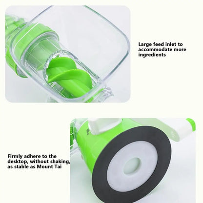 Hand Juicer Small Portable Food Processor Juice Vegetable Squeezer, Blue, Green, Red
