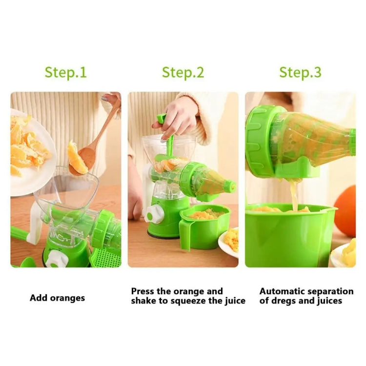 Hand Juicer Small Portable Food Processor Juice Vegetable Squeezer, Blue, Green, Red