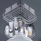 Punch-free Bathroom Triangle Storage Rack Multifunctional Wall Hanging Bracket, Triangle (White), Triangle (Black)