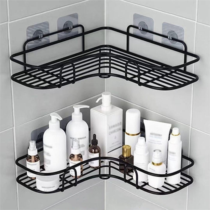 Punch-free Bathroom Triangle Storage Rack Multifunctional Wall Hanging Bracket