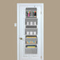 GD03 Wall-Mounted Fabric Storage Bag Wardrobe Room Door Behind Hanging Bag, 4+1 Gray, 4+1 Beige, Lantern Flower 4-grids