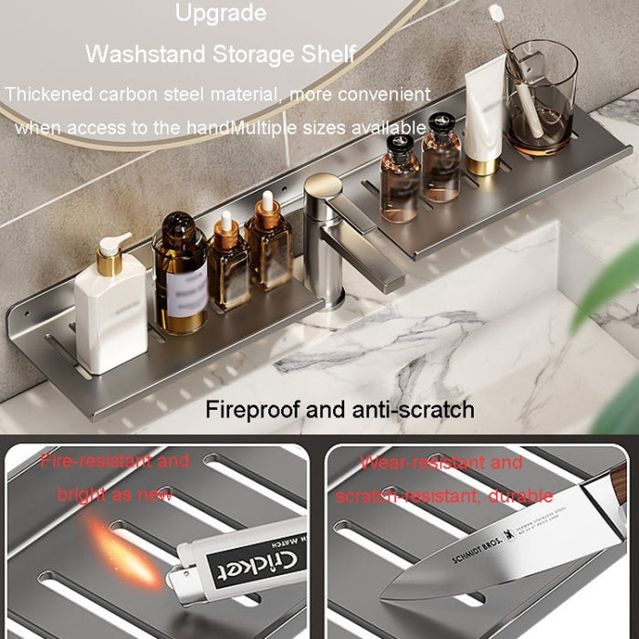 Faucet Rack Home Bathroom Vanity Shelf No Hole Storage Shelf