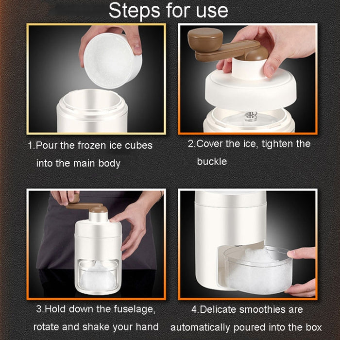 Kacheeg Small Home Ice Shaving Machine Hand-Cranked Ice Crusher